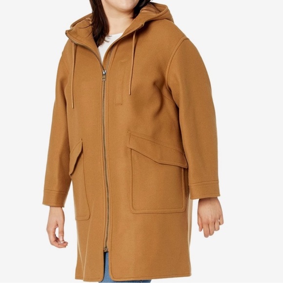 Madewell Lynnford Camel Color Coat in Insuluxe fabric Camel . Size 1X NWT - Picture 3 of 11